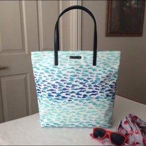 Limited Edition Kate Spade New York “Plenty of Fish” Bon Blue Tote